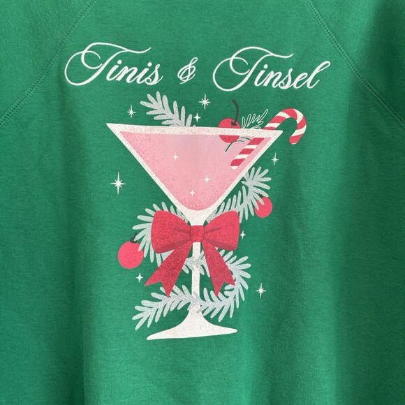 Wildfox Sweatshirt Women's Green Pullover Tinis & Tinsel Designer Fashion M/L/XL - Picture 5 of 8